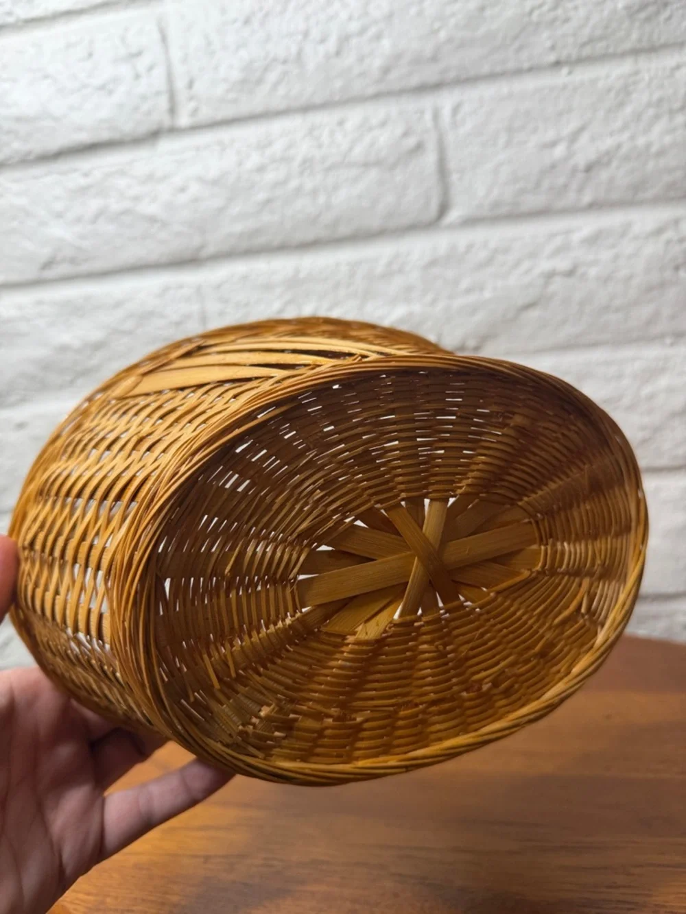 Vintage Wicker Goose Duck Basket Planter Farmhouse Grannycore Cottage Decor